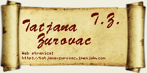 Tatjana Zurovac vizit kartica